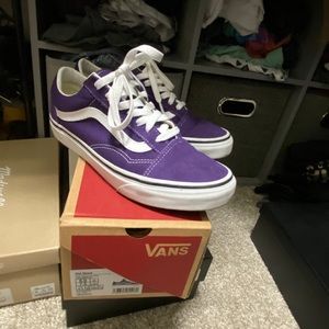 Purple Old Skool Vans - Size 7.5